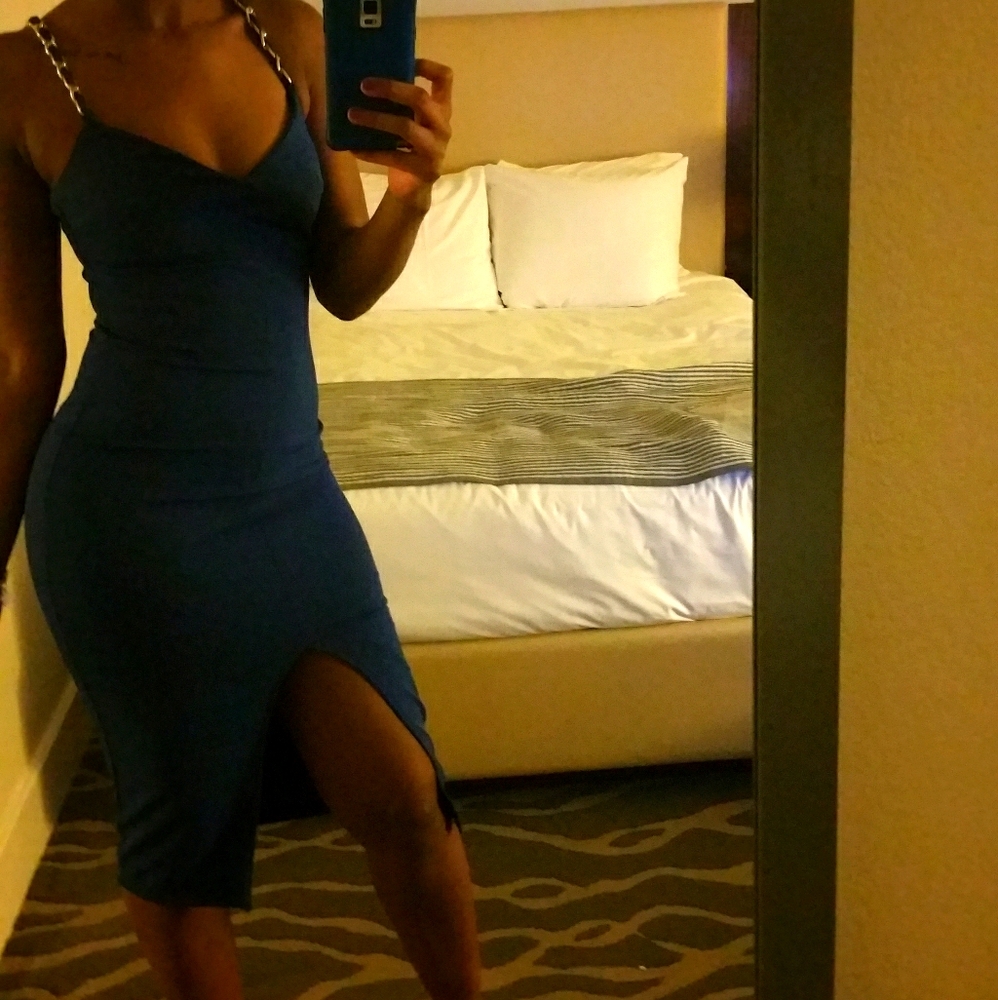 Cobalt Blue Hotmiamstyles Midi Dress
